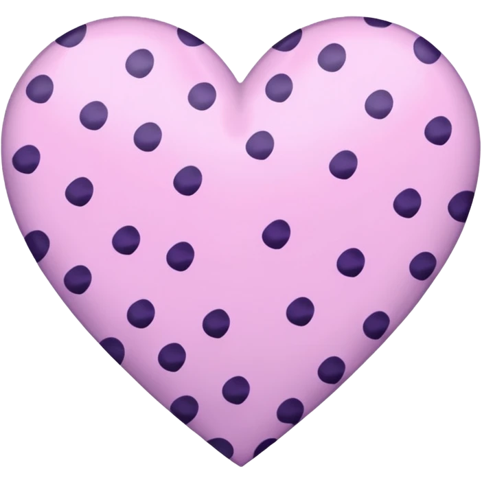 Pastel pink leopard print heart with pastel purple spots emoji