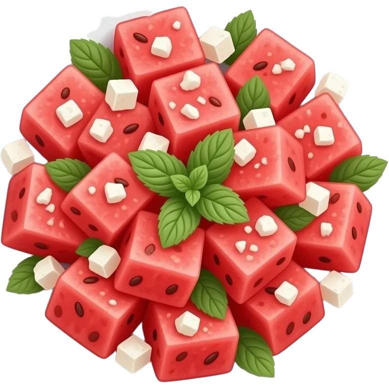 WATERMELON salad with feta and mint emoji