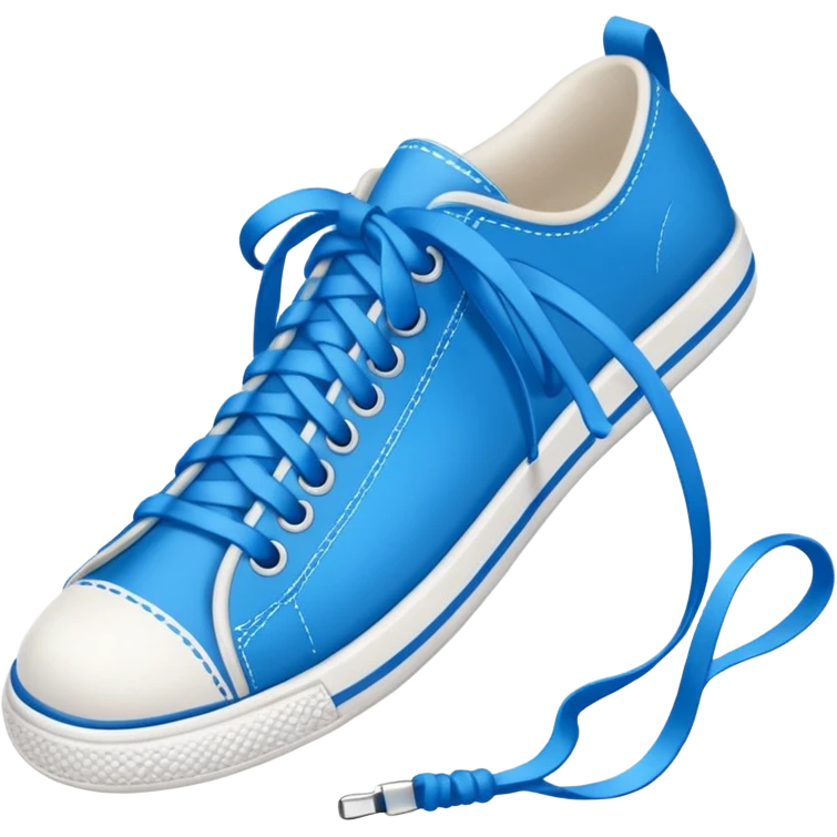 make an emoji of blue shoe laces only- they should be long and stringy emoji