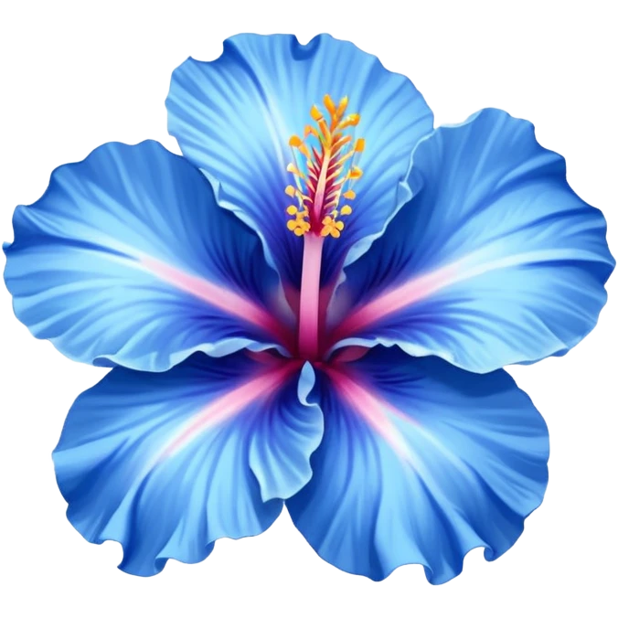 blue hibiscus flower  emoji