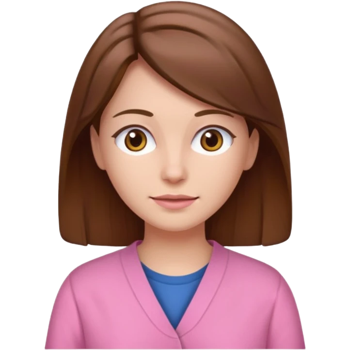 woman patient casual cloth brown hair oink cloth emoji