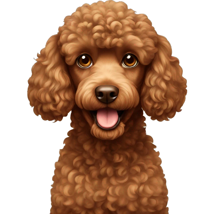 brown poodle emoji