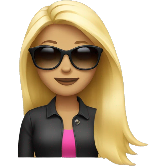 Blond woman with sunglasses  emoji