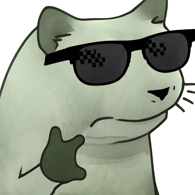 Cat with sunglasses emoji
