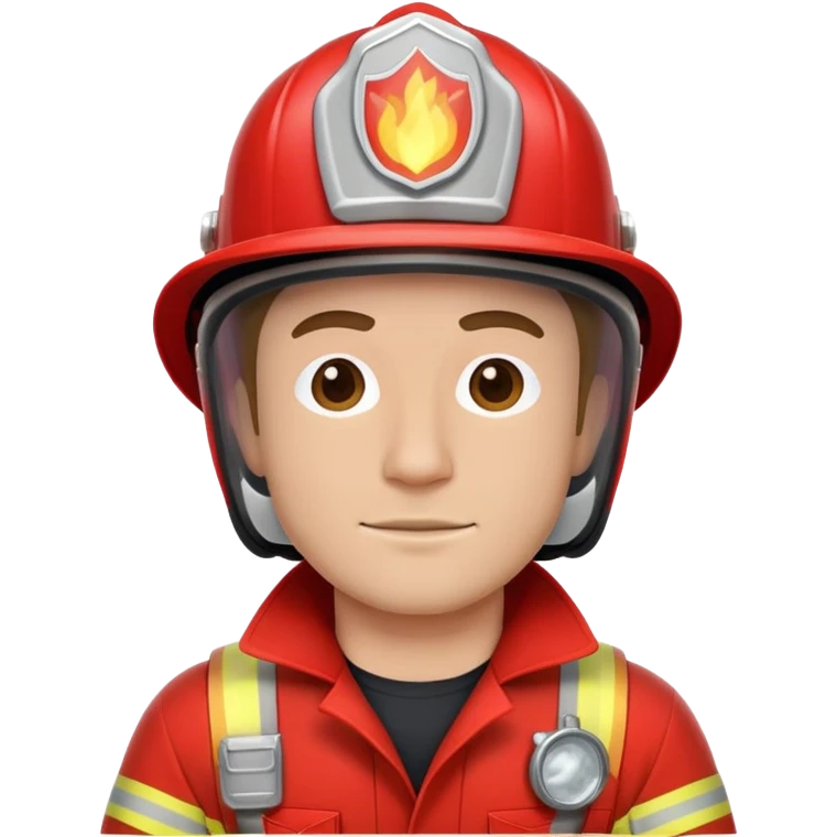 white fireman in a red suit emoji