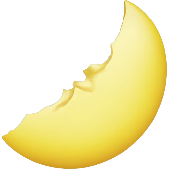half yellow moon  emoji
