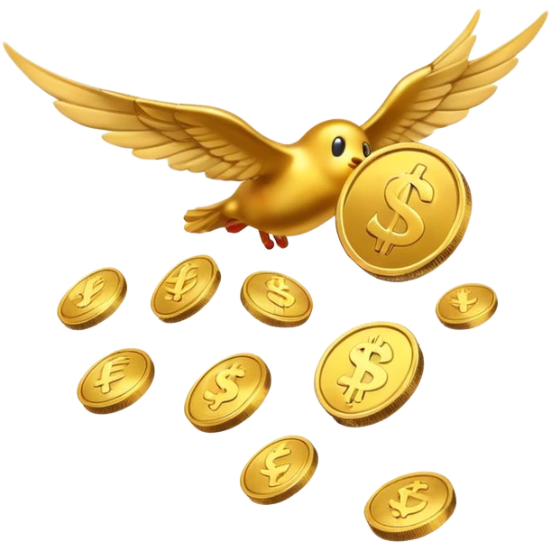 flying coins emoji