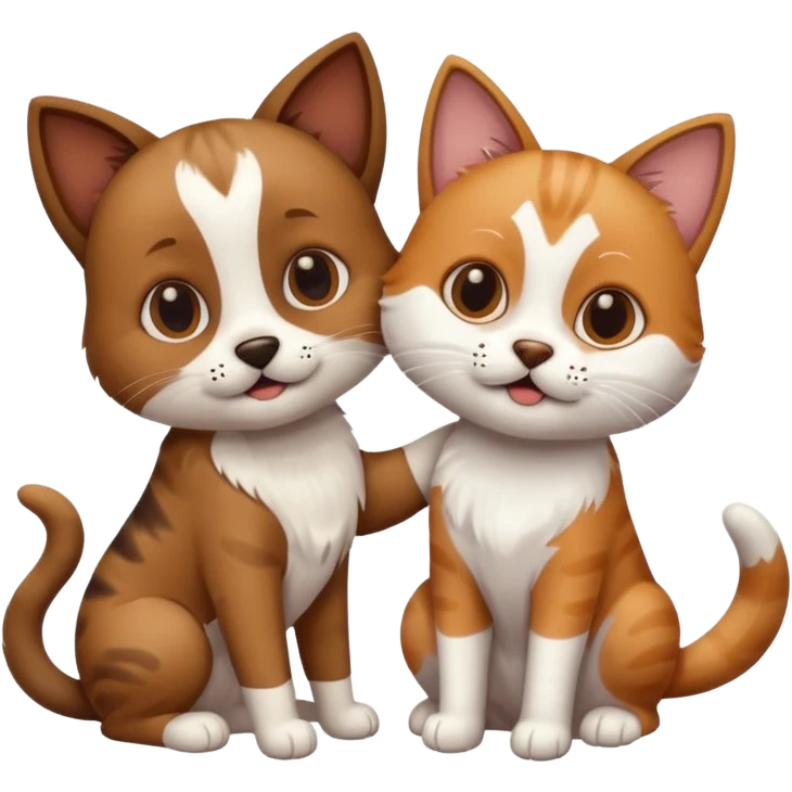 een hond met een kat emoji