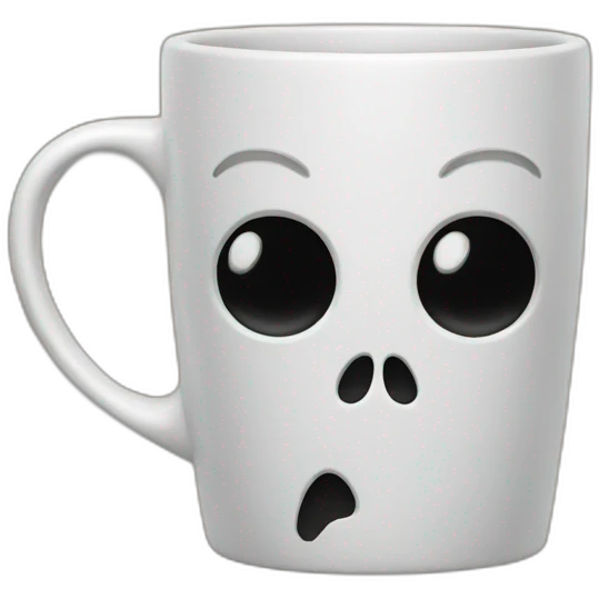 A spooky coffee mug emoji