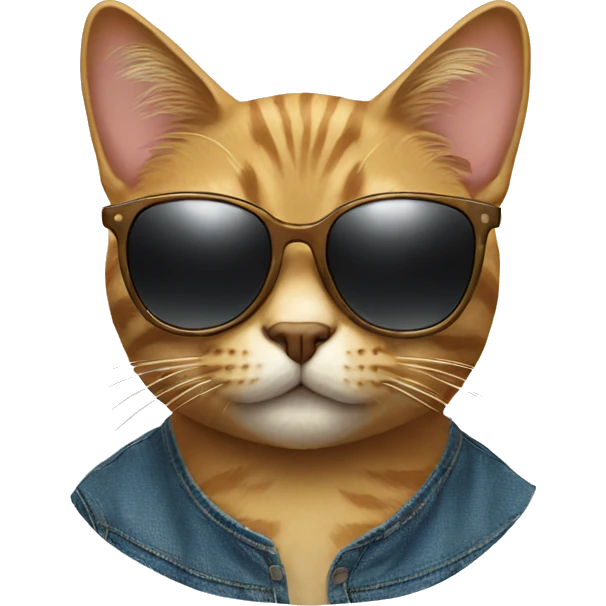 Cat with sunglasses emoji