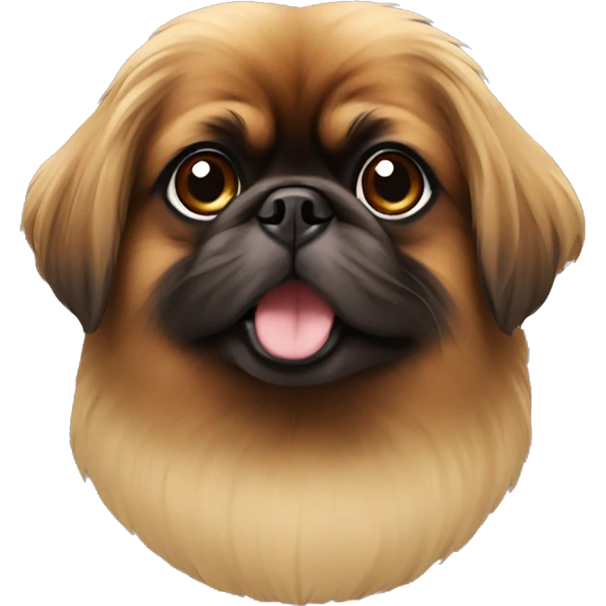 Brown Pekingese  emoji