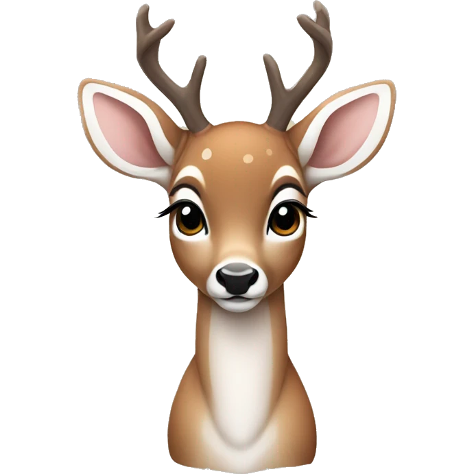 A cute baby whitetailed deer emoji