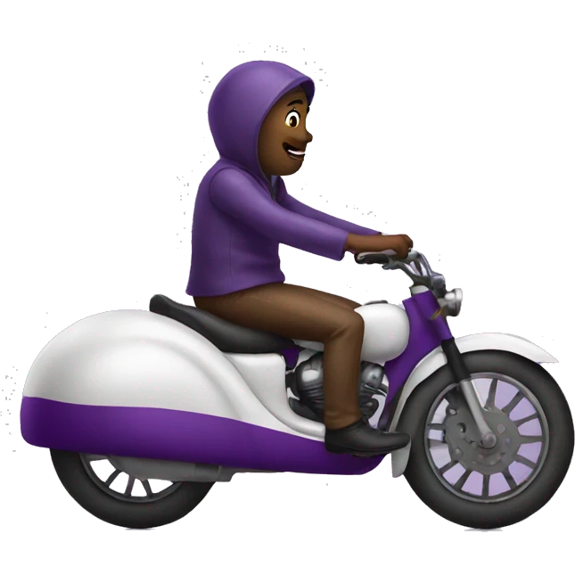 Riding a eggplant emoji