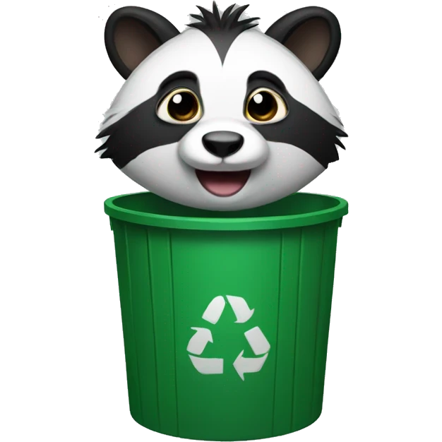 Trash can panda emoji