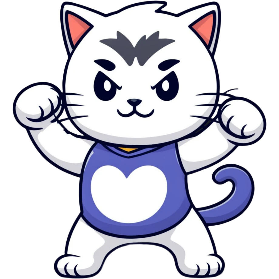flexing cat boy emoji