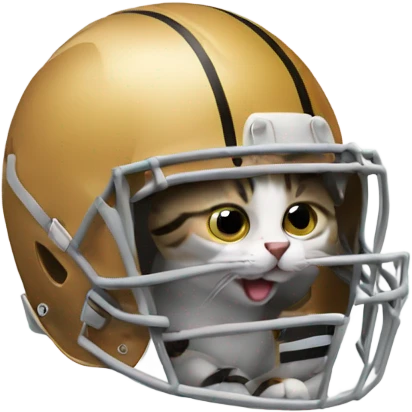 Cat wearing a football helmet emoji