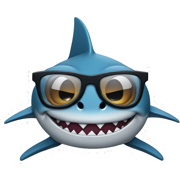 shark with glasses emoji