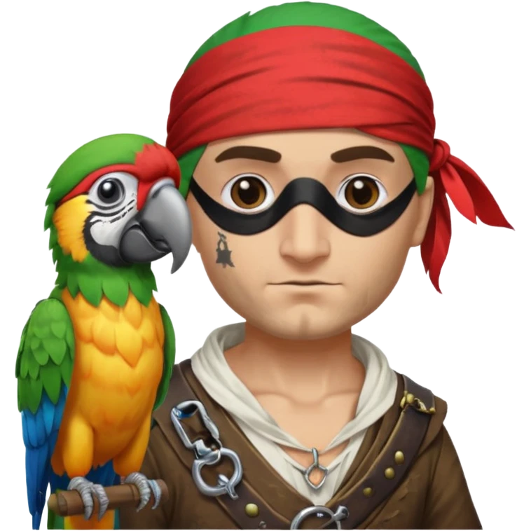 pirate and parrot emoji