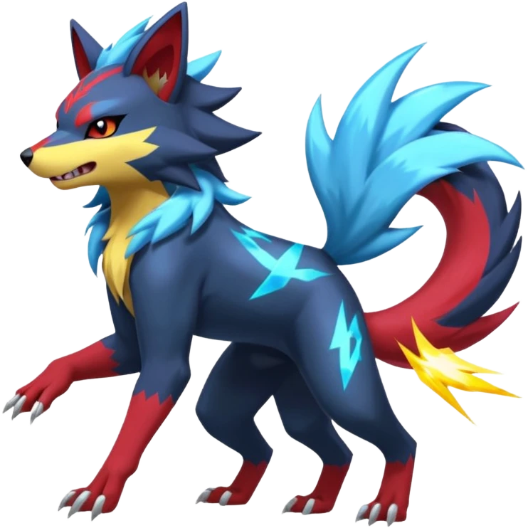 Zeraora-Yamper-Manectric-Zoroark-fusion emoji