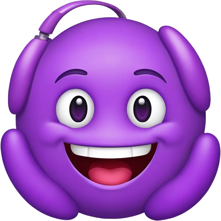 Silly purple emoji face emoji