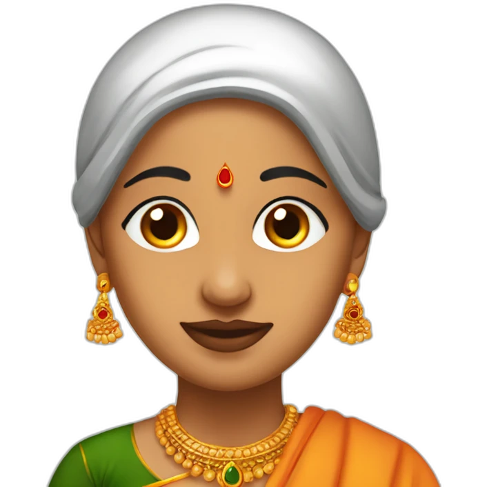 Maharashtrian women with Maharashtrian nose pin emoji