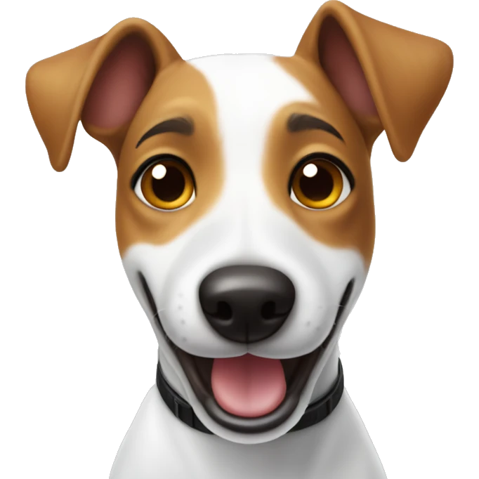 jack rassel terrier is smiling emoji