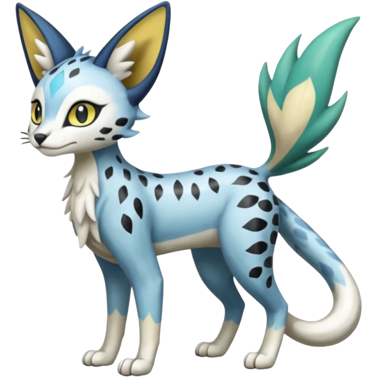 Meloetta-Trico-Silvally-Nargacuga-Sergal-Serval-Cresselia-Fakémon-creature-hybrid emoji