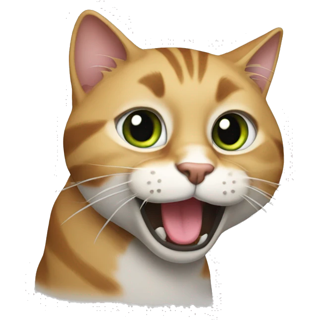 Cat saying myeh  emoji