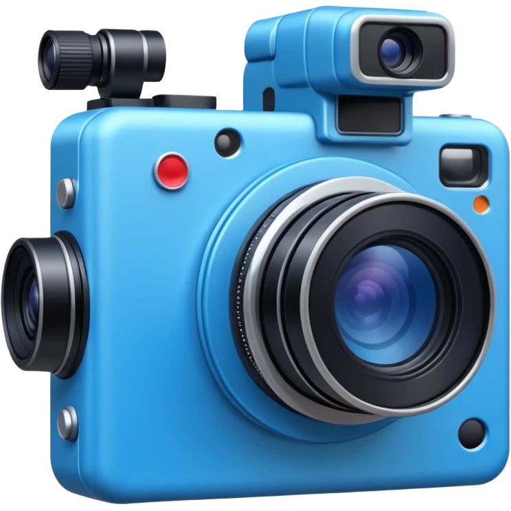 blue new camera with different angles emoji