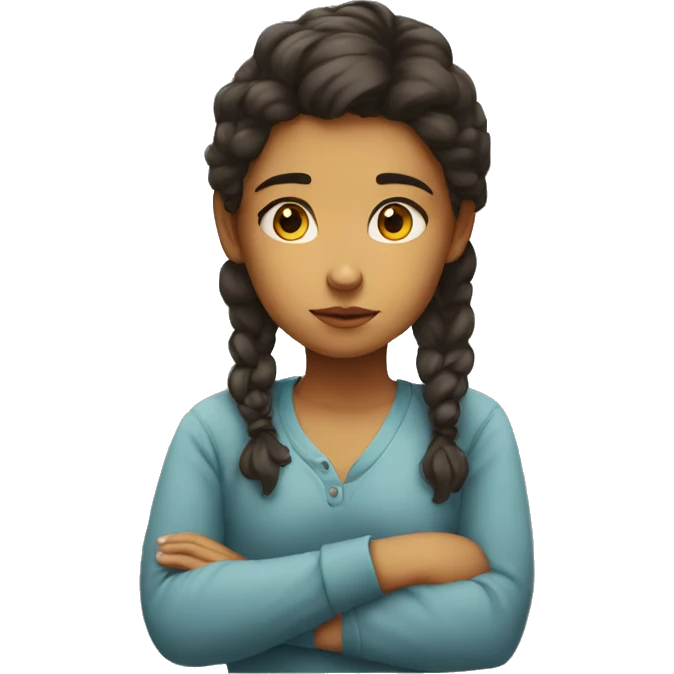 girl who is deep thinking emoji