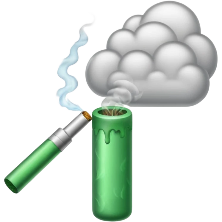 smoke coming out of a blunt emoji