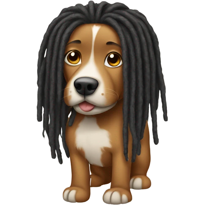 A dog with dreads emoji