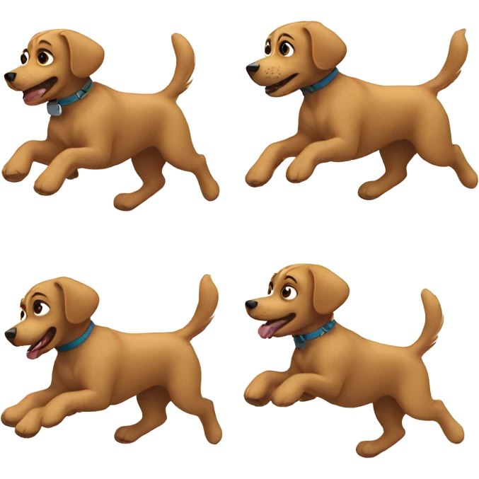 Dog running emoji