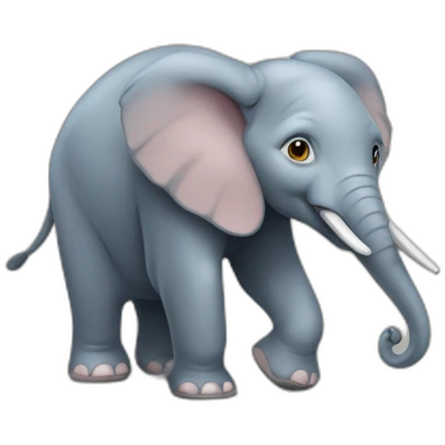 Un éléphant sur une souris emoji