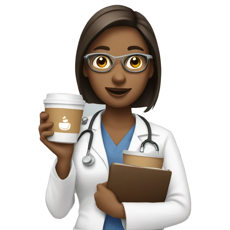 Nursing student with lots of coffee emoji