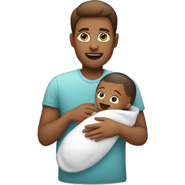 a man/woman is holding a newborn baby  emoji
