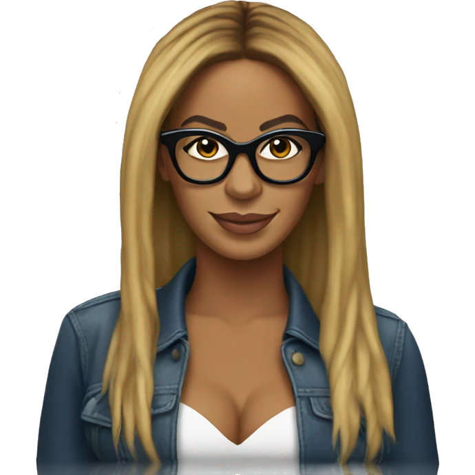 Beyonce with glasses emoji