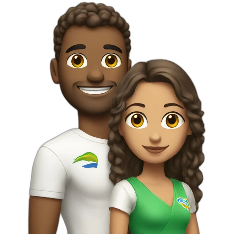 bastien and ines in rio de janeiro emoji