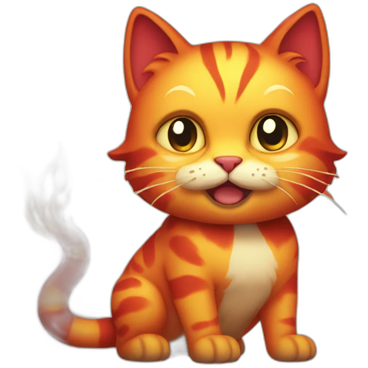 Fire cat emoji
