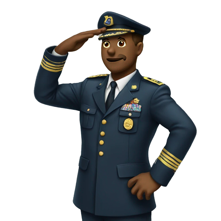 Saluting emoji