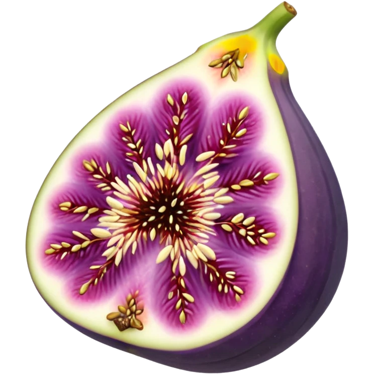 Please create a emoji of a single half of a fig with the internal seeds emoji
