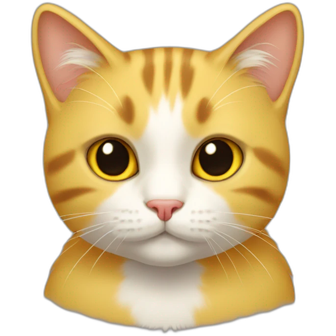 Gato lindo amarillo emoji