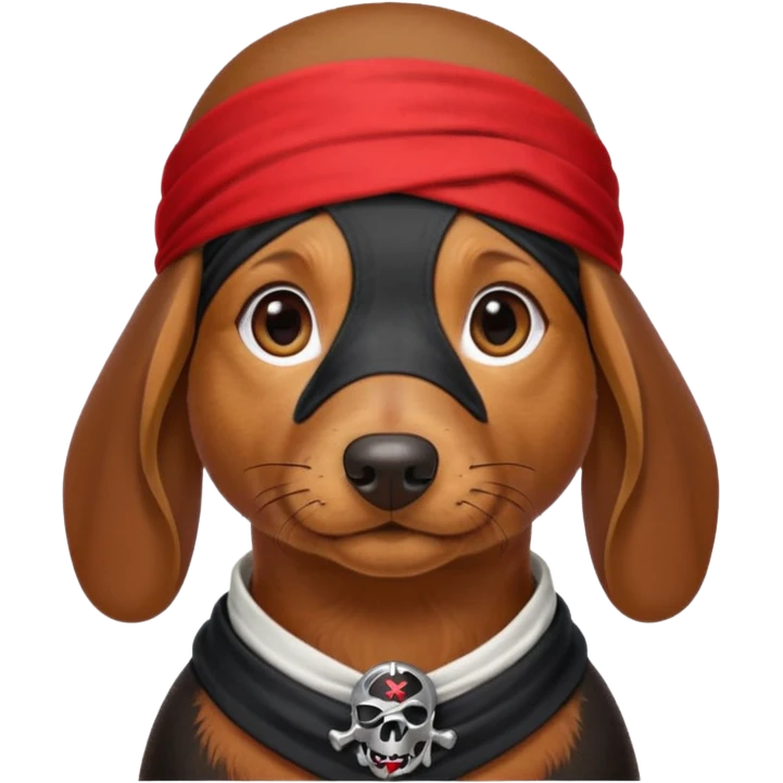 Perro salchicha pirata emoji