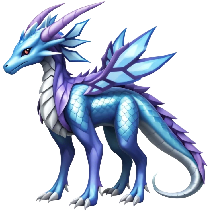 dialga-suicune-hybrid, full body emoji
