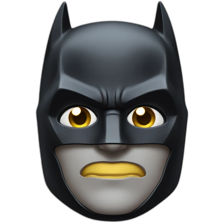 Batman impressionné avec la bouche grande ouverte et des étoiles dans les yeux emoji