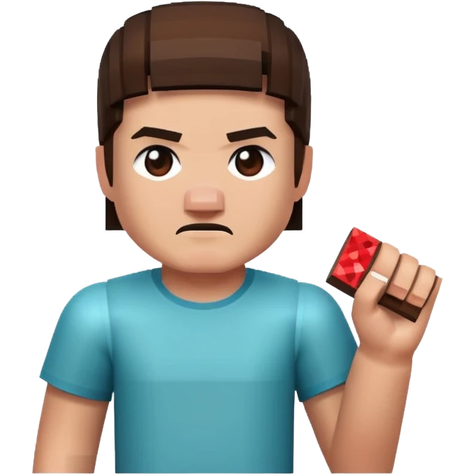 Genrate a minecraft (herobrine)  emoji