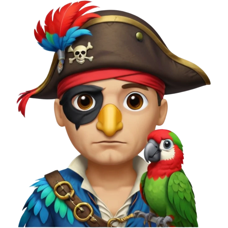 pirate and parrot emoji