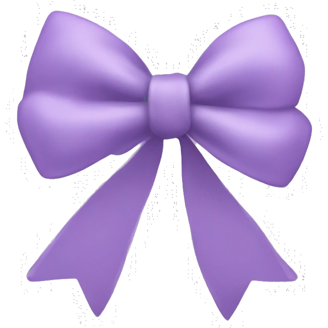 Light purple bow on light purple bow emoji