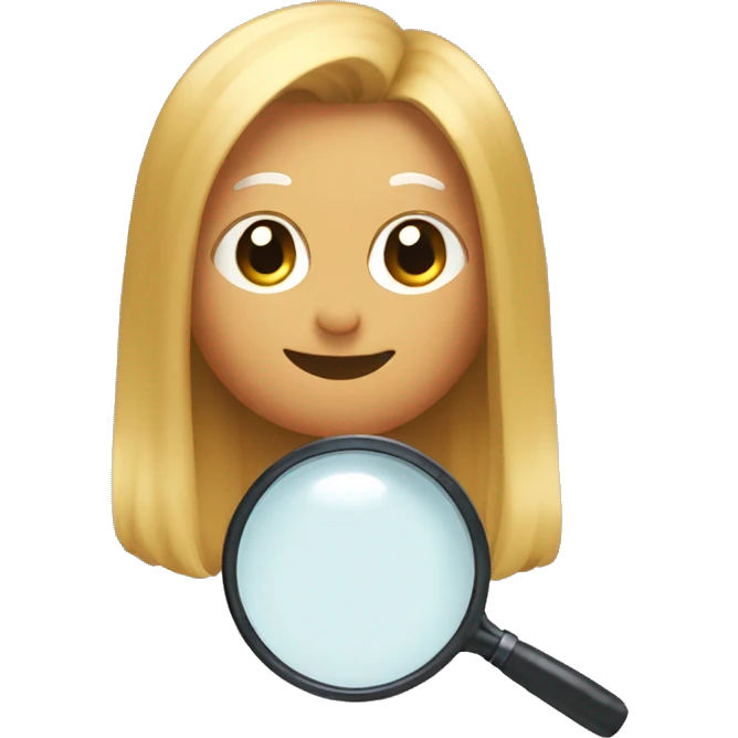 Hair + magnifying glass emoji