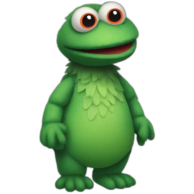 sesame street kappa yokai puppet emoji